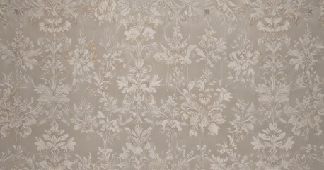 Subtle grey & beige damask, delicate floral pattern, aged texture, photography, home decor