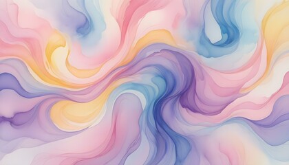 Fototapeta premium An artistic watercolor abstract with flowing pastel colors and a sense of tranquil elegance in motion.