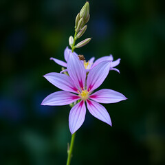 Flower Series : Cleome hassleriana flowers or Spinnenblume with blurred background