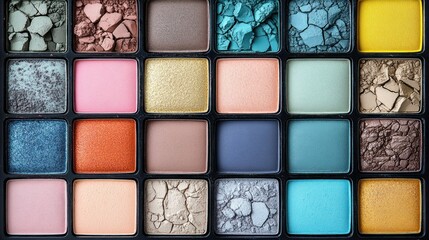 Fototapeta premium Colorful eyeshadow palette (2)