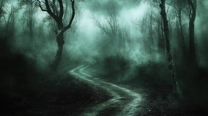 Enigmatic Forest Path: A Mystical Journey into the Emerald Woods