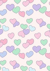 Pastel Heartscape AI Generated