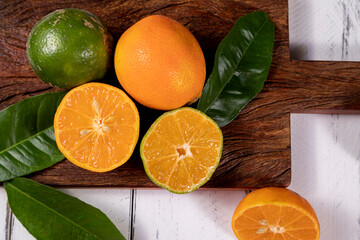 Rangpur, Citrus × limonia or Citrus reticulata × medica, sometimes called the rangpur lime, mandarin lime or lemandarin, is a hybrid between the mandarin orange and the citron.