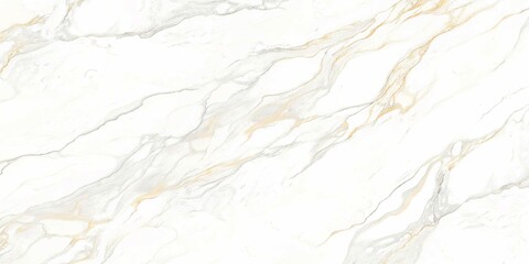 Elegant white marble texture shines with golden and gray veins creating a luxurious surface