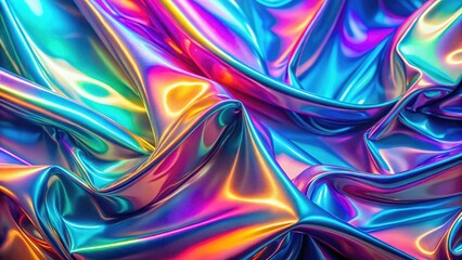Abstract iridescent fluid fabric rendering creating a modern and vibrant aesthetic background