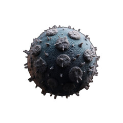 Fototapeta premium A close up of a black sphere with spikes on it