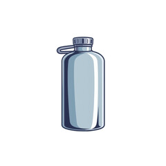 Light Gray Pixel Art Water Bottle Illustration