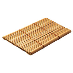 simple and sustainable bamboo mat flat lay
