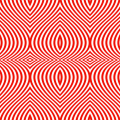 Optical ornament. Seamless pattern. Geometrical backdrop. Op art background. Geometric wallpaper. Modern motif. Linear textile print. Embroidery design. Abstract image. Ethnic vector work.