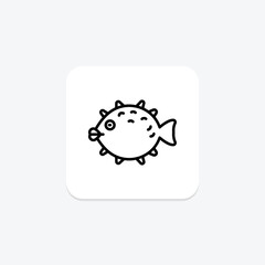 Pufferfish, vector, pixel perfect, illustrator file
