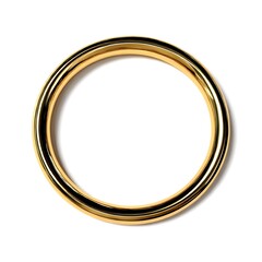 A simple image of a golden ring, presented against a clean, white background