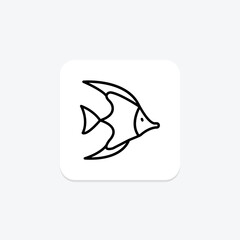 Moorish Idol, vector, pixel perfect, illustrator file