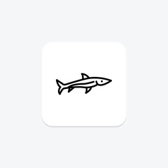 Needlefish, vector, pixel perfect, illustrator file