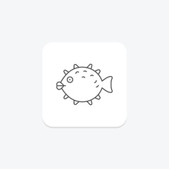Pufferfish, vector, pixel perfect, illustrator file