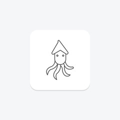 Squid, vector, pixel perfect, illustrator file