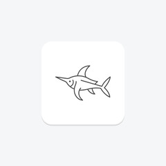 Swordfish, vector, pixel perfect, illustrator file