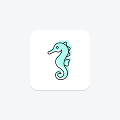 Seahorse, vector, pixel perfect, illustrator file