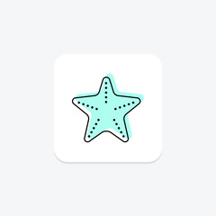 Starfish, vector, pixel perfect, illustrator file