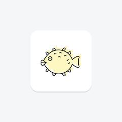 Pufferfish, vector, pixel perfect, illustrator file