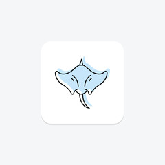 Manta Ray, vector, pixel perfect, illustrator file