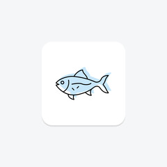 Jackfish, vector, pixel perfect, illustrator file