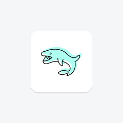 Cookiecutter Shark, vector, pixel perfect, illustrator file