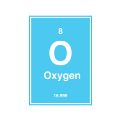 Fototapeta premium oxygen periodic vector isolated on transparent background