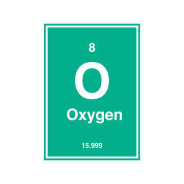 oxygen periodic vector isolated on transparent background