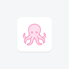Octopus, vector, pixel perfect, illustrator file
