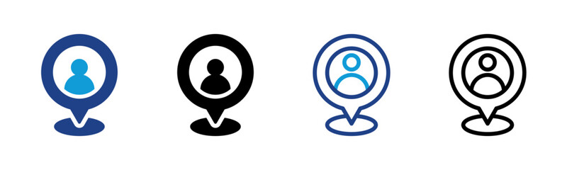 Location icon sheet multiple style collection