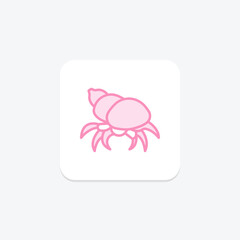 Hermit Crab, vector, pixel perfect, illustrator file