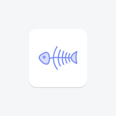 Fish Skeleton, vector, pixel perfect, illustrator file