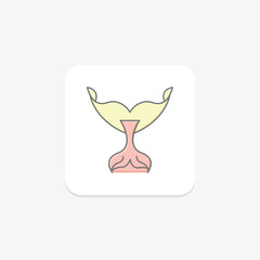 Whale Tail, vector, pixel perfect, illustrator file