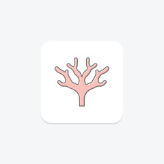 Fan Coral, vector, pixel perfect, illustrator file