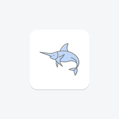 Marlin, vector, pixel perfect, illustrator file