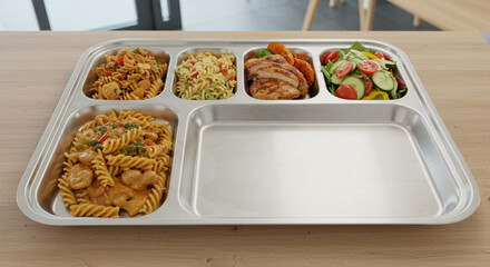 Delicious Meal Prep Chicken Pasta Salad Healthy Food Tray