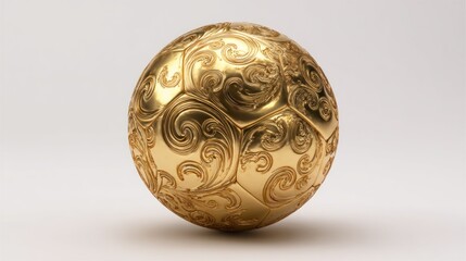 Ornate golden soccer ball