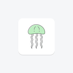 Comb Jelly, vector, pixel perfect, illustrator file