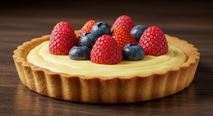 Slice of lemon cheesecake with lemon slices on top on a light background.