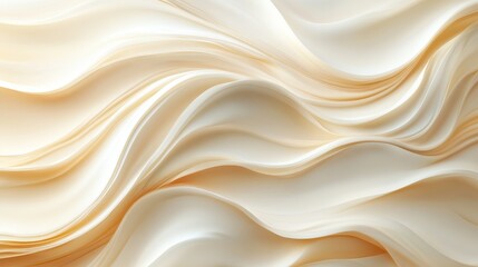 Obraz premium Abstract design of flowing, creamy, pale gold fabric.