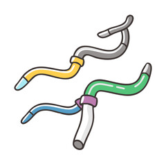 bicycle handlebar streamers icon, bicycle handlebar streamers vector illustration-simple illustration of bicycle handlebar streamers, perfect for bicycle handlebar streamers logos and icons