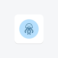 Box Jellyfish, vector, pixel perfect, illustrator file