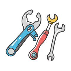 bike repair tools icon, bike repair tools vector illustration-simple illustration of bike repair tools, perfect for bike repair tools logos and icons