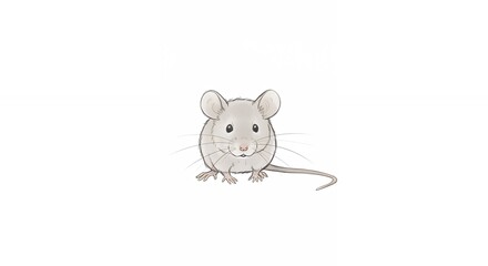 Fototapeta premium Hand drawn illustration of a mouse