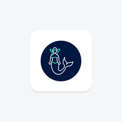 Mermaid, vector, pixel perfect, illustrator file