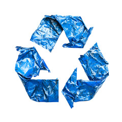 Obraz premium Flat Blue Recycled Graphic Design Element for Eco Awareness