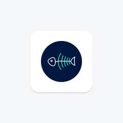 Fish Skeleton, vector, pixel perfect, illustrator file