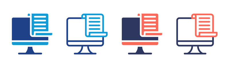 Computer icon sheet multiple style collection