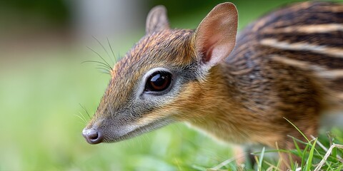 Obraz premium photo of playful baby chevrotain 