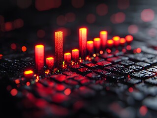 Fototapeta premium market volatility displayed on a digital chart